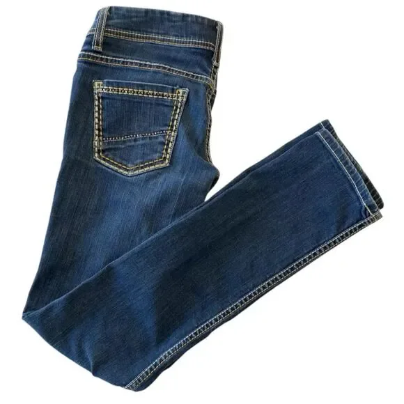 BKE Denim Jeans Women's 25R (28x30) Dark Wash Payton Skinny Straight Stretch - Picture 2 of 10